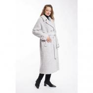 Пальто  зимнее, силуэт свободный, удлиненное, размер 46, серый Modetta_style
