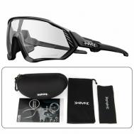 Солнцезащитные очки , спортивные, фотохромные, с защитой от УФ, черный Kapvoe