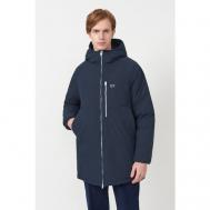 куртка , демисезон/зима, силуэт прямой, капюшон, карманы, утепленная, размер S, синий Baon
