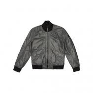 Кожаная куртка  демисезонная, манжеты, без капюшона, карманы, подкладка, размер 50, серый Strellson