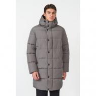 куртка , демисезон/зима, силуэт прямой, утепленная, регулировка ширины, несъемный капюшон, светоотражающие элементы, манжеты, внутренний карман, карманы, подкладка, размер XL, серый, белый Baon