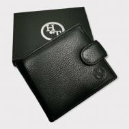 Бумажник  208-0618/black, фактура зернистая, черный PouchMan