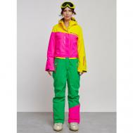 Комбинезон , зимний, силуэт прямой, карманы, карман для ски-пасса, подкладка, мембранный, утепленный, водонепроницаемый, размер 44, желтый MTFORCE