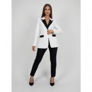 Костюм, жилет и брюки, классический стиль, прилегающий силуэт, размер 42, белый REINA LINE