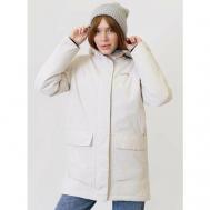 куртка  , демисезон/зима, силуэт прямой, воздухопроницаемая, внутренний карман, водонепроницаемая, карманы, ветрозащитная, капюшон, размер 34, белый NORPPA