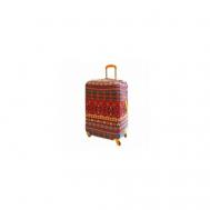 Чехол для чемодана , текстиль, 58 л, красный, коричневый BestBags