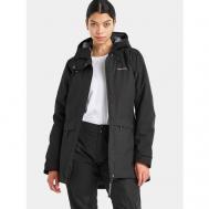 куртка  , демисезон/зима, средней длины, силуэт прямой, внутренний карман, регулируемые манжеты, манжеты, капюшон, съемный капюшон, мембранная, размер 40, черный DIDRIKSONS