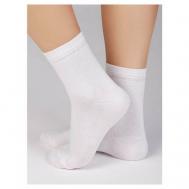 Мужские носки , 6 пар, укороченные, размер 41-47, белый МиниBS