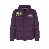 куртка  , демисезон/зима, средней длины, силуэт прямой, размер 44, фиолетовый Aeronautica Militare
