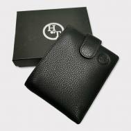 Бумажник  308/black, фактура зернистая, черный PouchMan