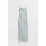 Платье , вечернее, прямой силуэт, миди, размер 40, серый H&M