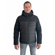 куртка  зимняя, силуэт прямой, ветрозащитная, утепленная, размер 48 / L, черный DL