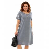 Платье , короткий рукав, размер 56, серый mylovestyle