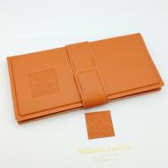Кошелек , натуральная кожа, гладкая фактура, оранжевый William Morris
