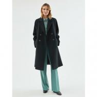 Пальто  , размер 48, зеленый, черный Pompa
