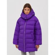 куртка  , демисезон/зима, съемный капюшон, размер S, фиолетовый United Colors of Benetton
