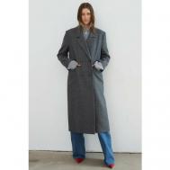 Пальто  , оверсайз, удлиненное, размер L/XL, серый Mere