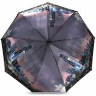 Зонт , автомат, 3 сложения, купол 90 см., 9 спиц, чехол в комплекте, для женщин, фиолетовый Popular