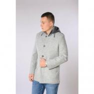 Пальто , карманы, размер 50 L, серый Formenti