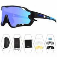 Солнцезащитные очки , спортивные, сменные линзы, поляризационные, с защитой от УФ, синий Kapvoe