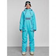 Комбинезон , зимний, силуэт прямой, карманы, карман для ски-пасса, подкладка, мембранный, утепленный, водонепроницаемый, размер 44, голубой MTFORCE