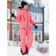 Комбинезон  для сноубординга, демисезон/зима, силуэт прямой, утепленный, размер 50-176, коралловый, розовый Buono