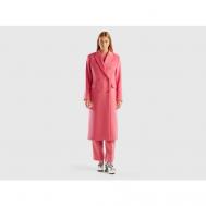 Пальто  , размер 46, розовый United Colors of Benetton