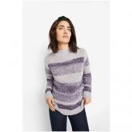 Пуловер , длинный рукав, прямой силуэт, размер M, фиолетовый Cinque