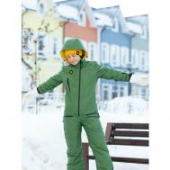 Комбинезон  для сноубординга, демисезон/зима, силуэт прямой, утепленный, размер 44/176, зеленый Buono