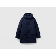 Пальто , демисезон/зима, размер L, синий United Colors of Benetton