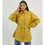 Рубашка  , размер 48/54, желтый, горчичный TANGO PLUS