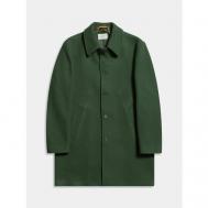 Пальто , шерсть, силуэт прямой, средней длины, размер M, зеленый Far Afield