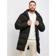 куртка  зимняя, силуэт прямой, внутренний карман, водонепроницаемая, капюшон, съемный капюшон, ветрозащитная, карманы, манжеты, мембранная, размер L, черный R-Rlx