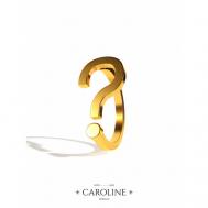 Кольцо , безразмерное, золотой CAROLINE JEWELRY