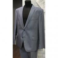 Костюм , пиджак и брюки, классический стиль, полуприлегающий силуэт, размер 104/176, серый Truvor