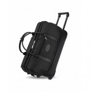Сумка дорожная тележка для багажа  sh/054, 50 л, 27х37х51 см, опорные ножки, выдвижная ручка, с увеличением объема, черный SHANT MOSCOW