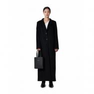 Пальто  , демисезон/зима, шерсть, силуэт прямой, удлиненное, размер M, черный ZNWR