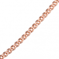 Браслет-цепочка , красное золото, 585 проба, длина 19 см. UVILERS
