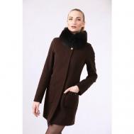 Пальто  , размер 54, коричневый Margo