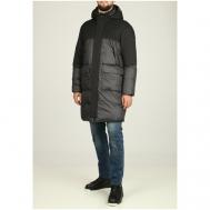куртка , демисезон/зима, силуэт прямой, стеганая, размер L, черный Ea7