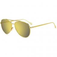 Солнцезащитные очки , авиаторы, оправа: металл, для женщин, желтый ISABEL MARANT