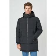 куртка , демисезон/зима, силуэт прямой, капюшон, карманы, манжеты, внутренний карман, размер 56, черный Baon