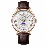 Наручные часы  Часы кварцевые мужские  908 наручные с черным циферблатом, белый, серебряный Poedagar