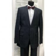 Костюм , пиджак и брюки, классический стиль, полуприлегающий силуэт, размер 96/182, черный Truvor