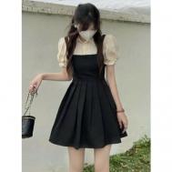 Платье размер 44/46, бежевый, черный Китай