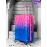 Умный чемодан  5310-28, 102.5 л, размер L, розовый VALORI