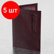 Комплект для паспорта , красный, бордовый Brauberg