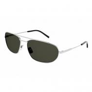 Солнцезащитные очки , серебряный, черный Saint Laurent
