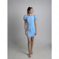 Платье прилегающее, мини, размер 46, голубой bramble