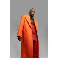 Пальто , размер L, оранжевый ZNWR